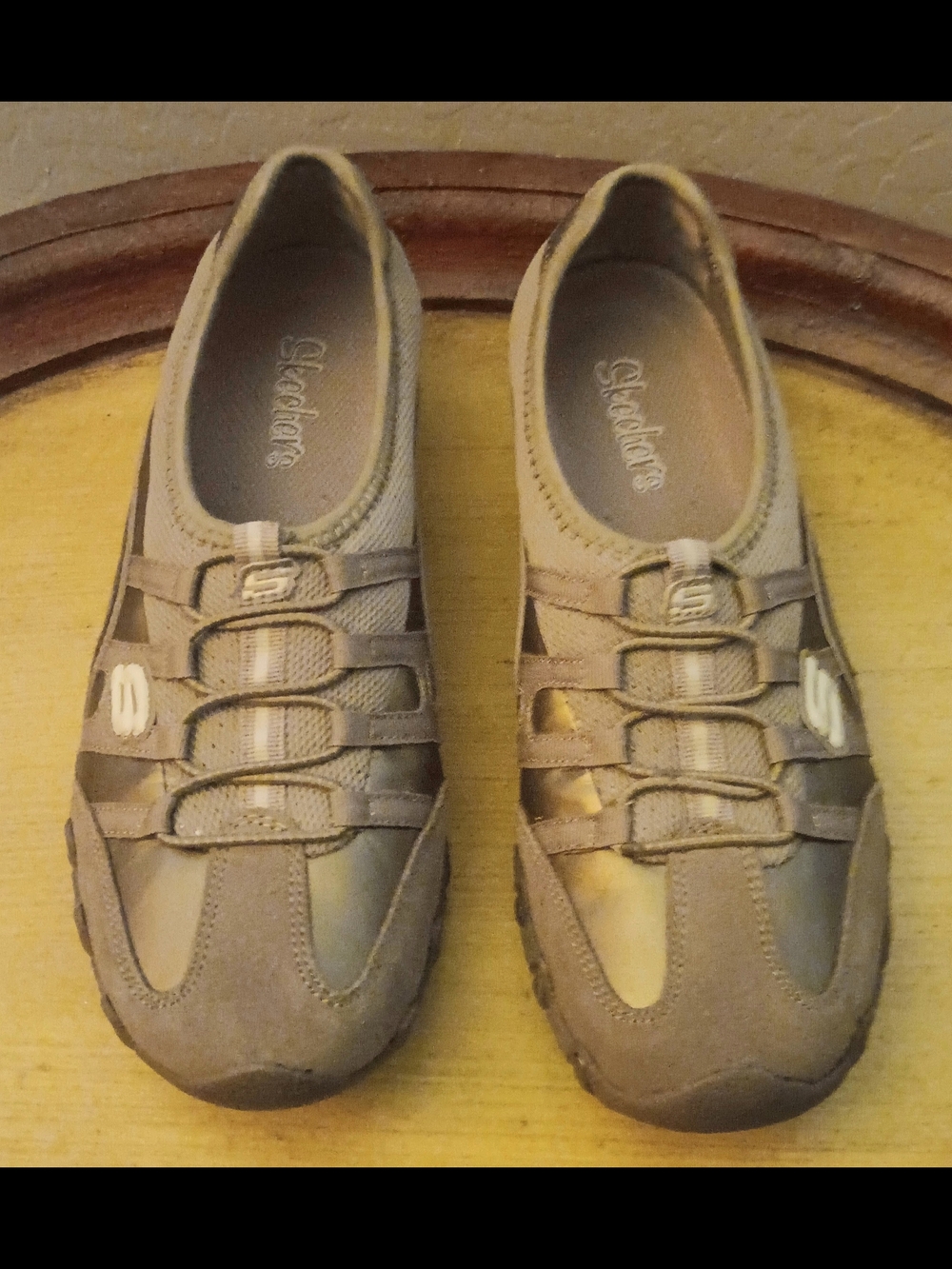 Skechers Women's Slip-On Athletic Sneakers in Taupe